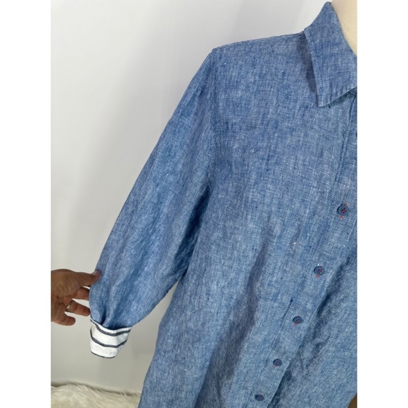 Soft Surroundings Denim Button Down Mini Dress - Picture 5 of 12